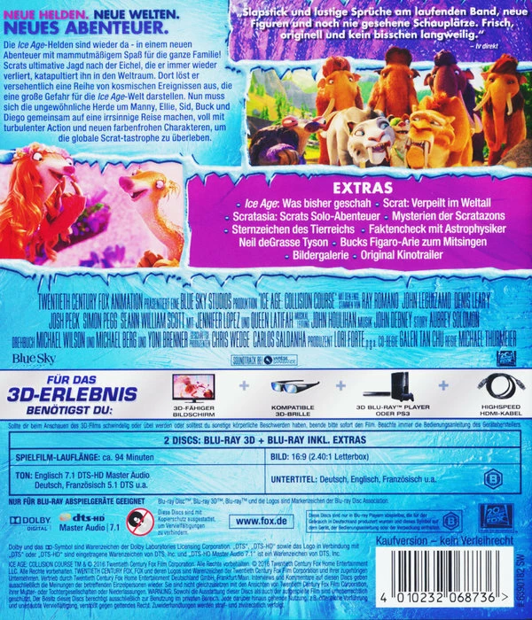 Ice Age 5 - Kollision Voraus! (2016) (Blu-ray 3D + Blu-ray) 4 Ice Age 5 - Kollision Voraus! (2016) (Blu-ray 3D + Blu-ray) – Image 2
