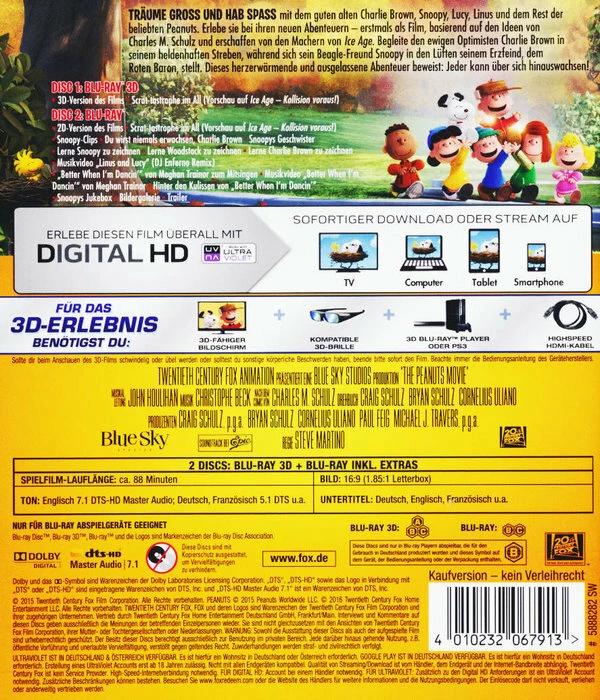 Die Peanuts - Der Film (2015) (Blu-ray 3D + Blu-ray) 4 Die Peanuts - Der Film (2015) (Blu-ray 3D + Blu-ray) – Image 2