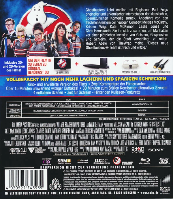 Ghostbusters (2016) (Extended Edition, Kinoversion, Blu-ray 3D + Blu-ray) 4 Ghostbusters (2016) (Extended Edition, Kinoversion, Blu-ray 3D + Blu-ray) – Image 2