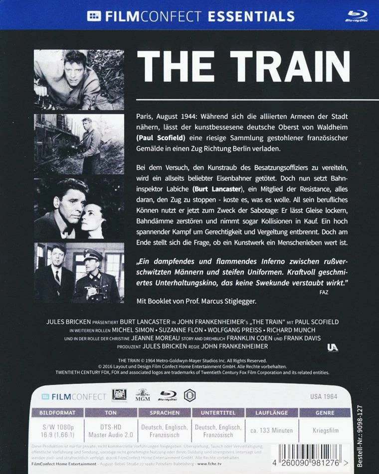 The Train (1964) (Filmconfect Essentials, S/w, Mediabook) 4 The Train (1964) (Filmconfect Essentials, S/w, Mediabook) – Image 2